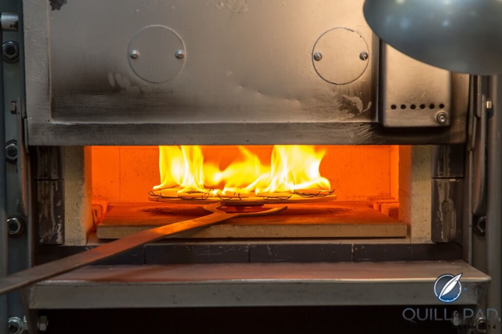 The dials appear to burn when first placed in the oven