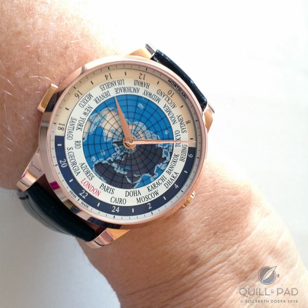 Montblanc Heritage Spirit Orbis Terrarum on the wrist
