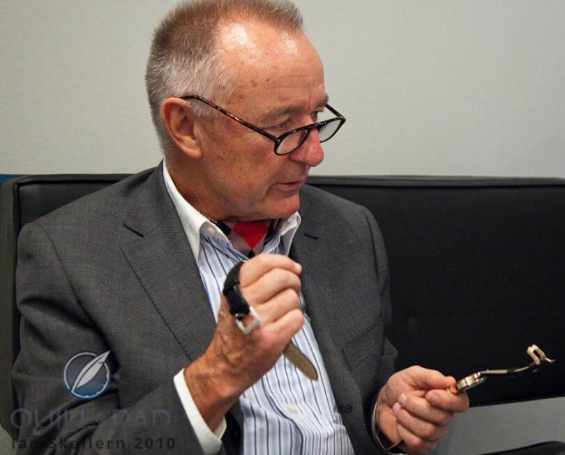 Founder of the modern Urban Jürgensen & Sonner, the late Peter Baumberger at Baselworld 2010