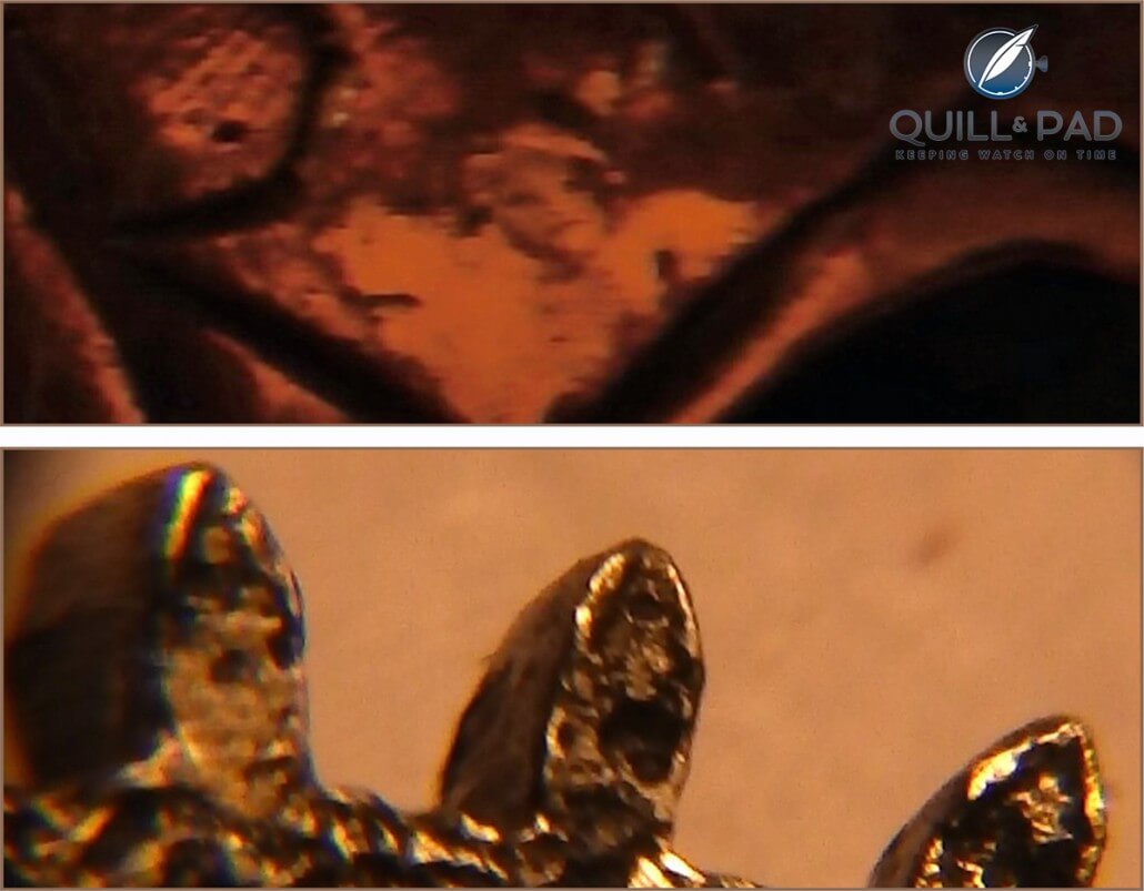A microscopic face engraved on Peter Henlein's Pomander Watch (credit: www.peterhenlein.de)