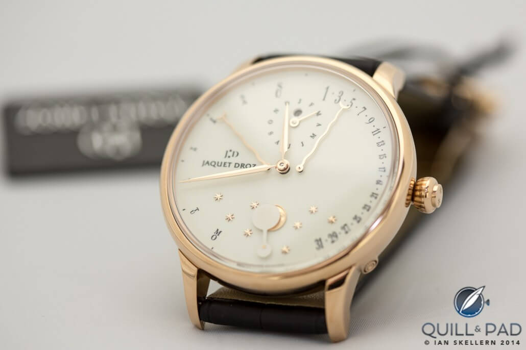 Jaquet Droz Perpetual Calendar Éclipse with ivory-colored grand feu enameled dial