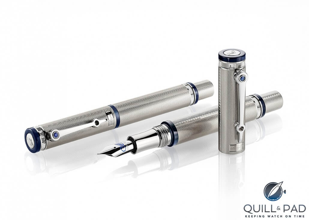 Breguet fountain pen with cap on and off