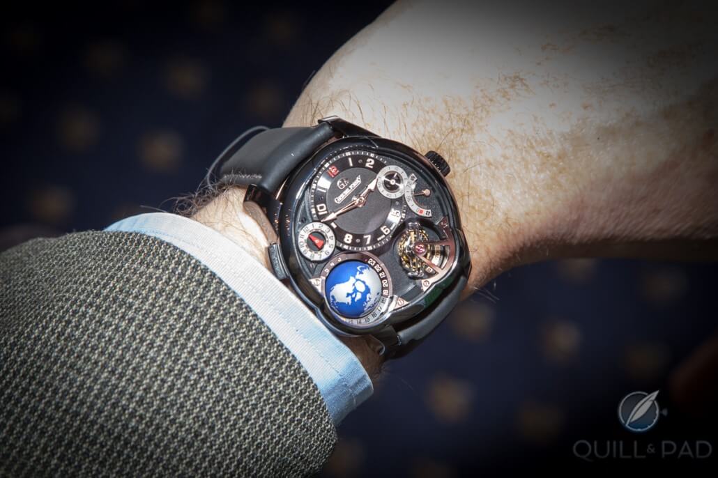 Greubel Forsey GMT Black on the wrist