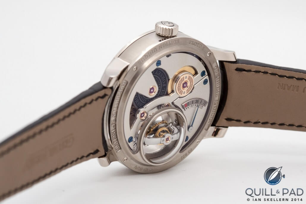 Dome housing the 24 second tourbillon on the back of the Greubel Forsey Tourbillon 24 Secondes Vision