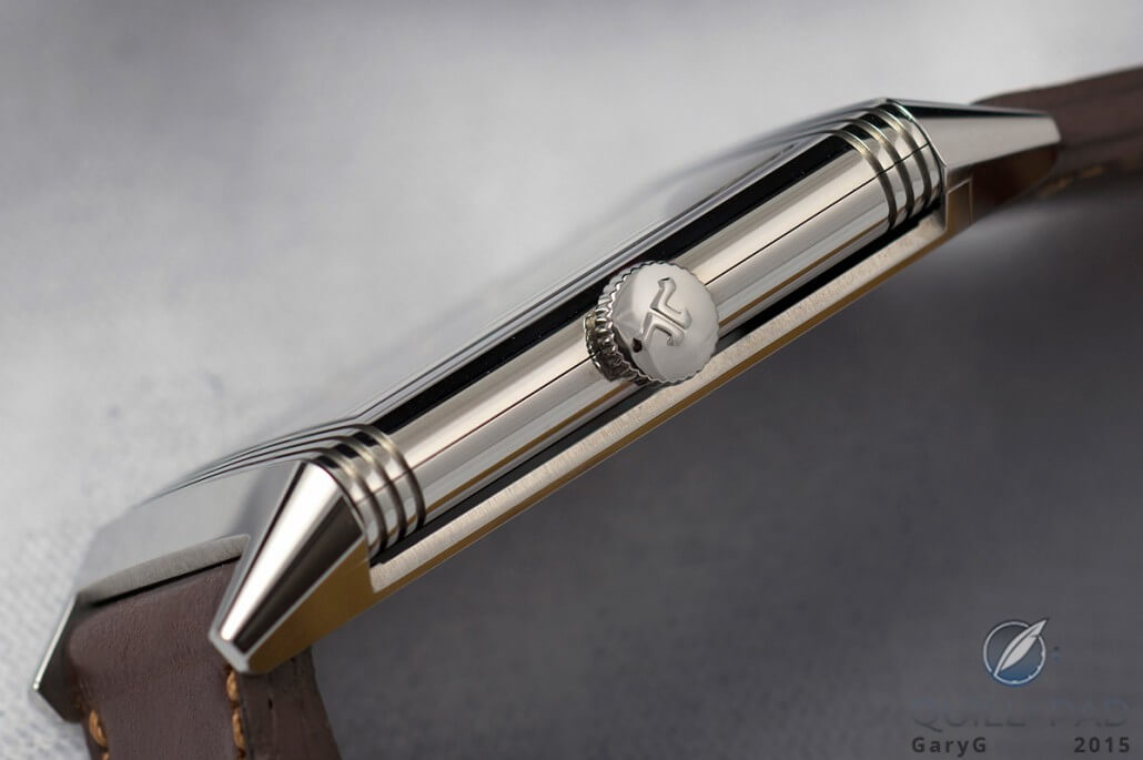 Thin is in: side view of the Jaeger-LeCoultre Tribute to Reverso 1931