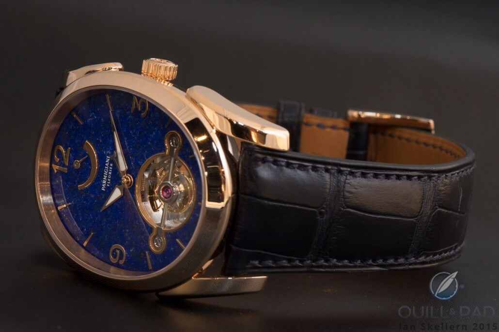 Parmigiani Ovale Tourbillon with lapis lazuli dial