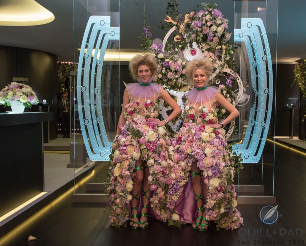 Lovely flowers at the Richard Mille booth