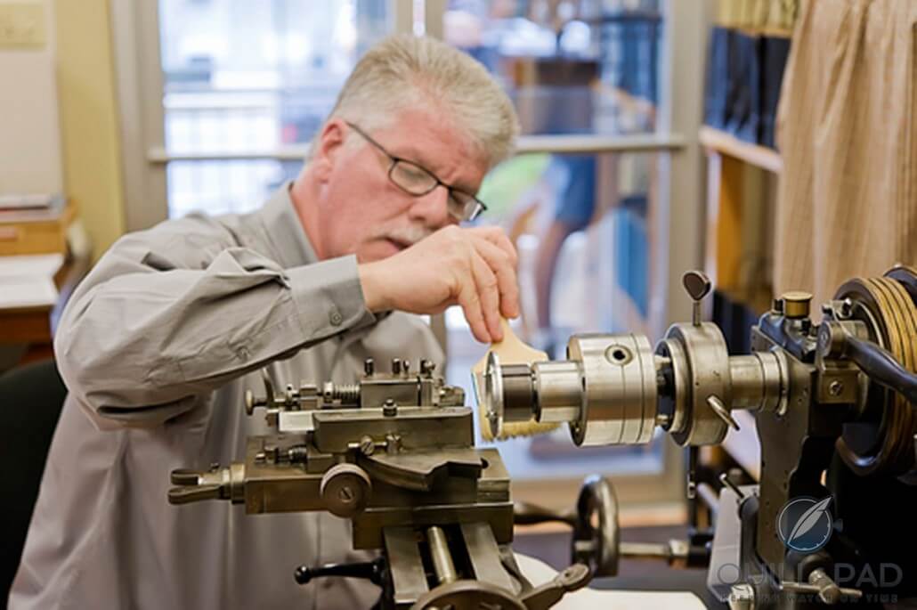 Roland Murphy practicing the art of guilloche