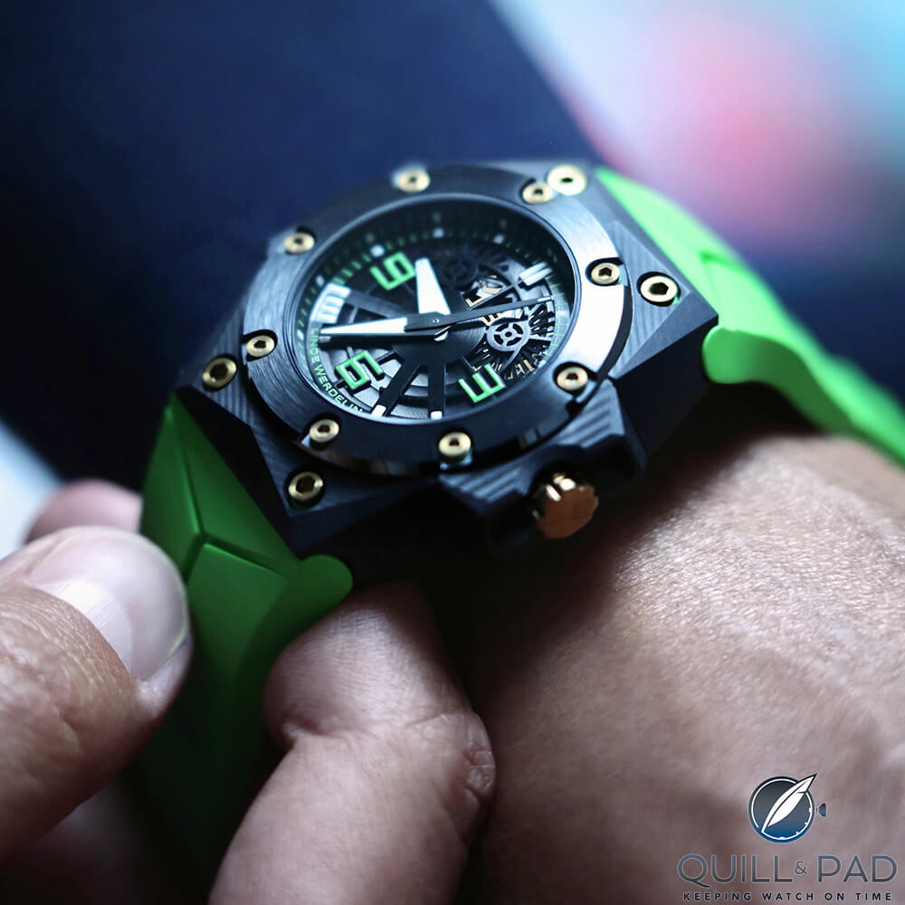 Oktopus Double Date Green by Linde Werdelin