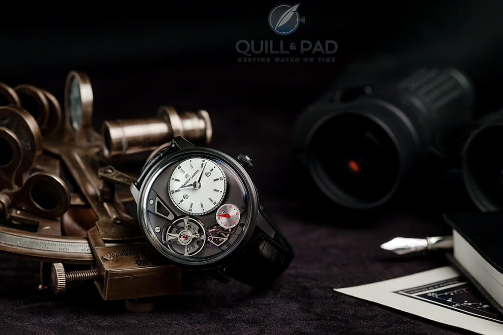 Maurice Lacroix Masterpiece Gravity with anthracite-colored PVD-treated stainless steel case