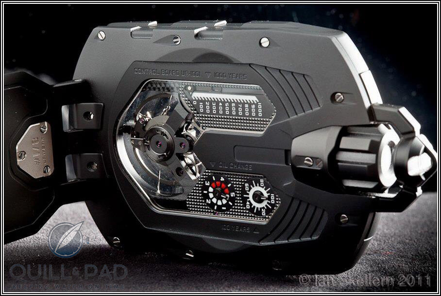 The back of the Urwerk UR-1001 Zeit Device