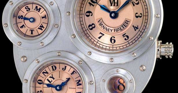 Vianney Halter Antiqua perpetual calendar in white gold