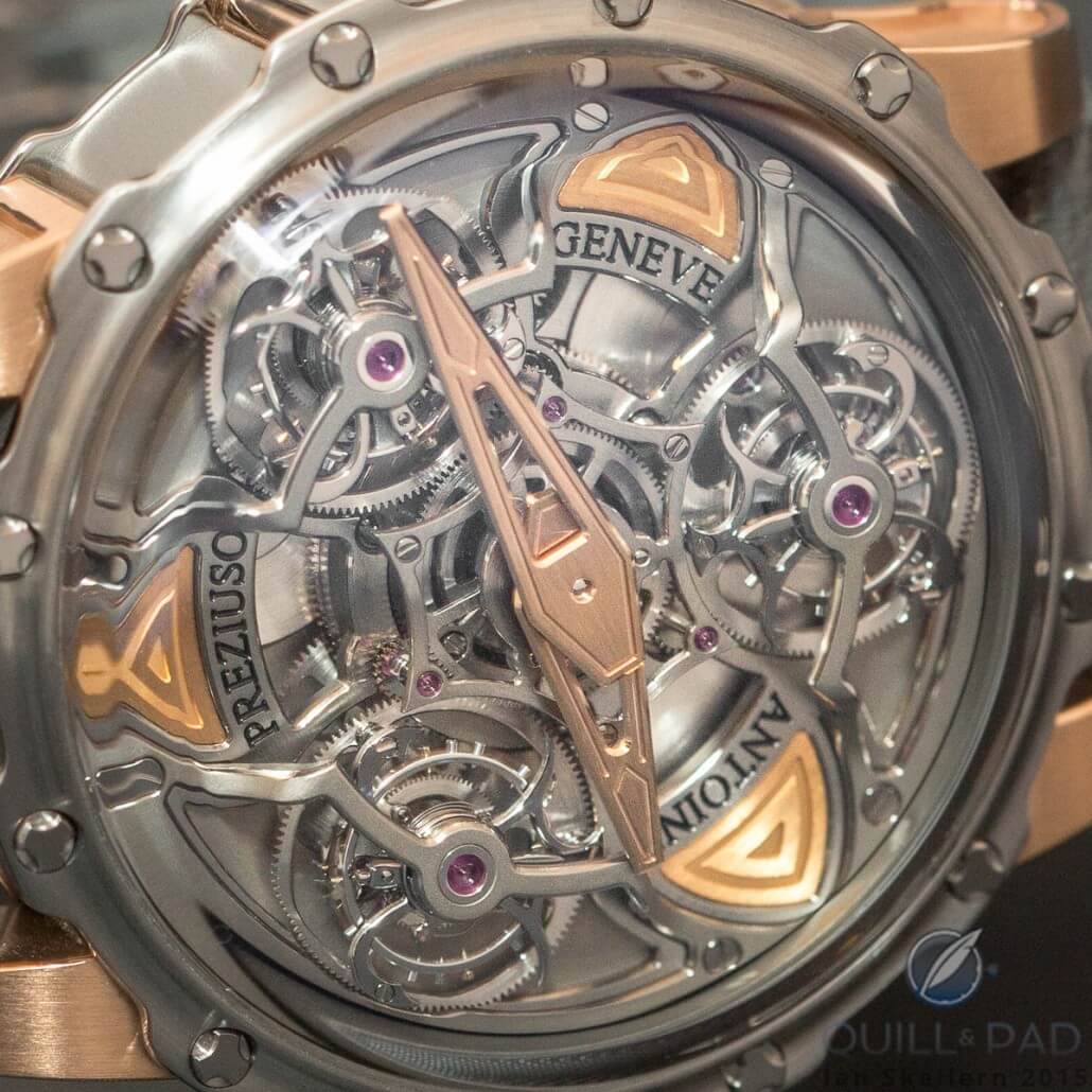 Close-up look at the Antoine Preziuso Tourbillon of Tourbillons