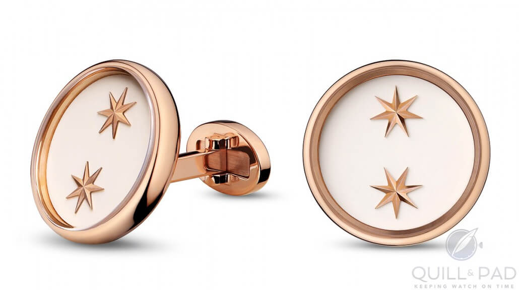 Jaquet Droz cufflinks in ivory enamel