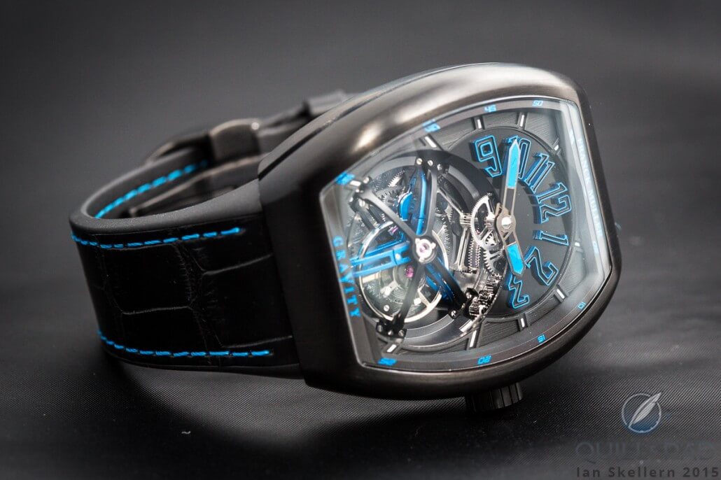 Franck Muller Vanguard Gravity in black PVD-treated titanium