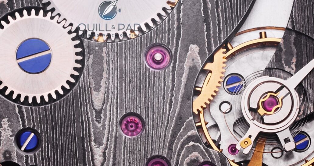 The distinctive Damascus steel of the GoS Nordic Seasons movement