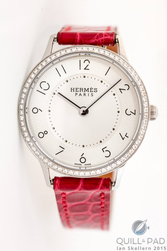 Slim d’Hermès 32 with diamond-set bezel