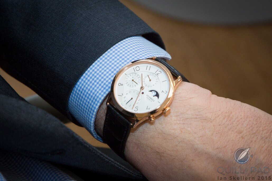 Slim d’Hermès Perpetual in red gold