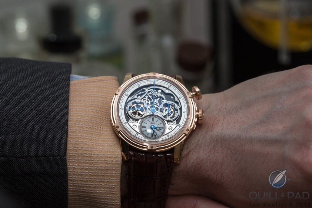 Louis Moinet Memoris on the wrist