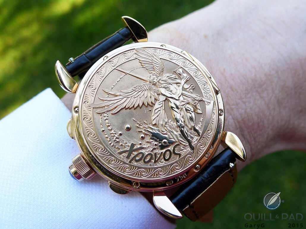 Caseback Thursday: the Voutilainen Masterpiece Chronograph II on the author’s wrist