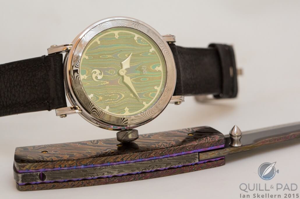 GoS Damascus steel watch and knife