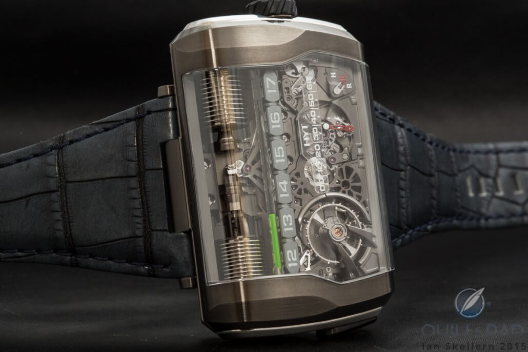 H3 by HYT uses fluid to indicate the time