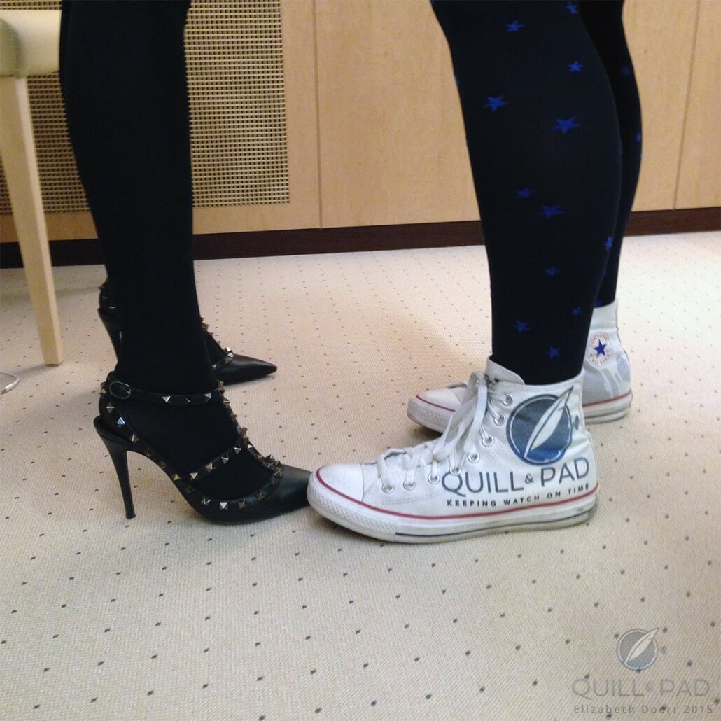 If the shoe fits: gorgeous high heels on a watch exec versus Quill & Pad Converse