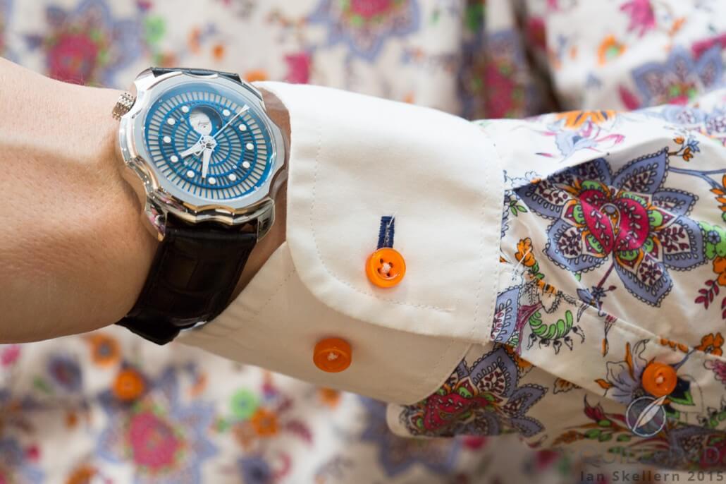 Stepan Sarpaneva's shirt was as wild as his watches