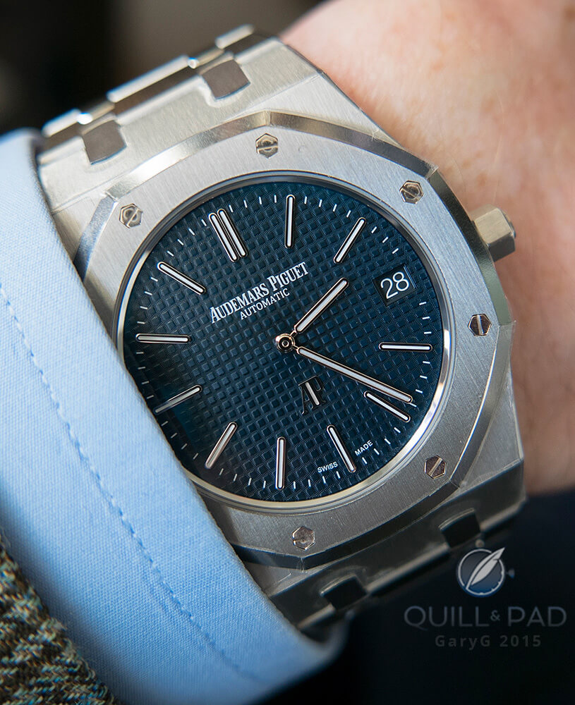 Audemars Piguet Royal Oak with blue Tapisserie dial