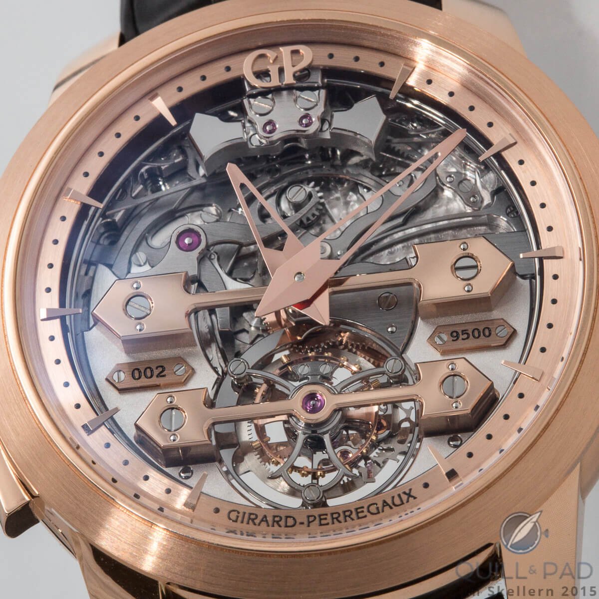 Girard-Perregaux Minute Repeater Tourbillon with Gold Bridges: you can see the two hammers at 11 o'clock and 1 o'clock