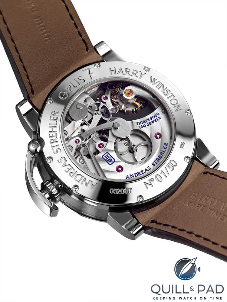Back of the Harry Winston Opus 7 by Andreas Strehler