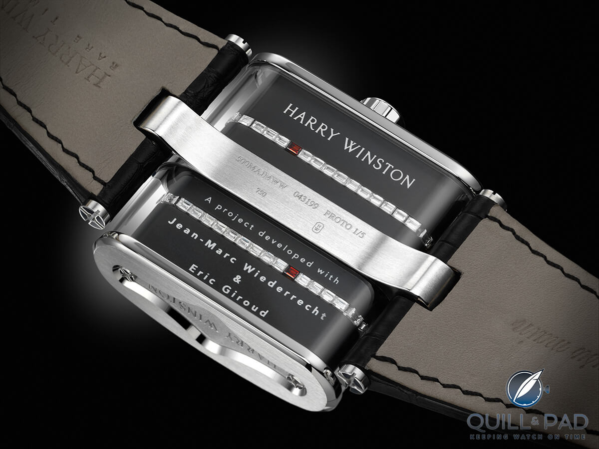 Back of the Harry Winston Opus 9 by Jean-Marc Wiederrecht and designer Eric Giroud