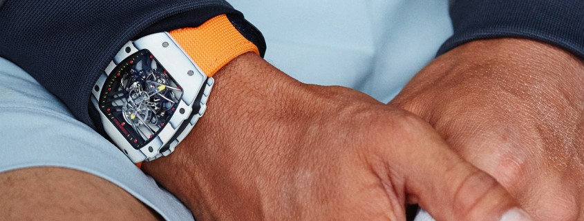 wristshot: Richard Mille RM27-02 RN on the wrist of Raphael Nadal