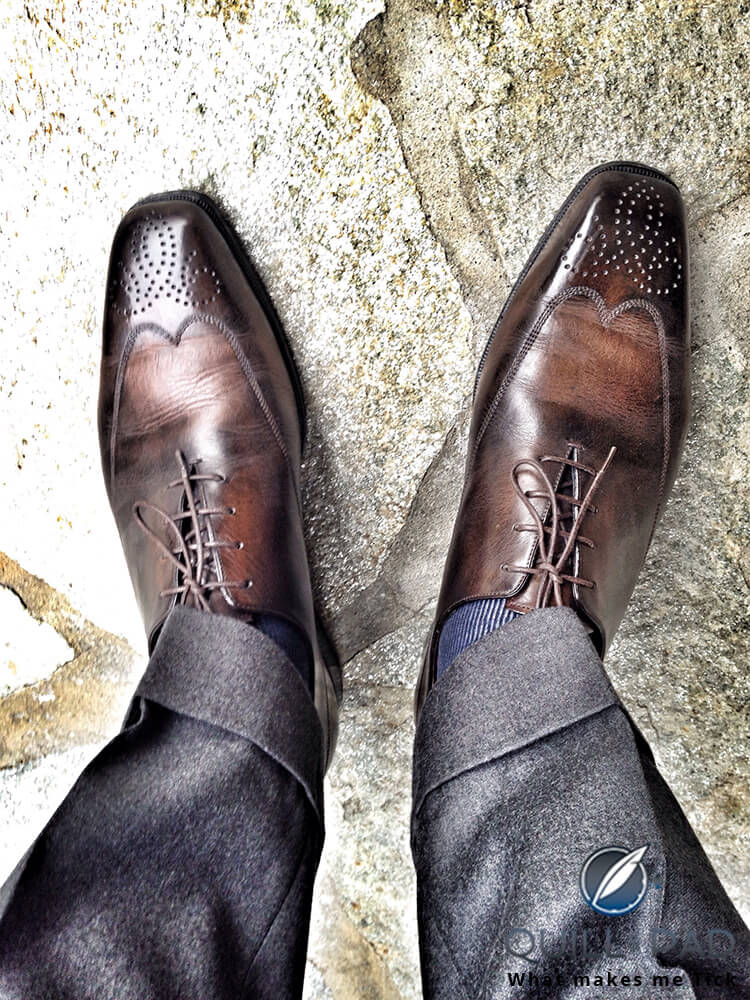 What makes me tick? Hand-crafted Berluti shoes, for example