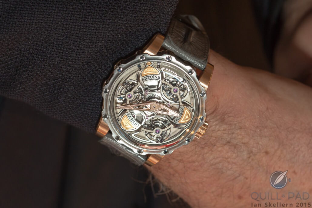 wristshot of the Antoine Preziuso Tourbillon of Tourbillons