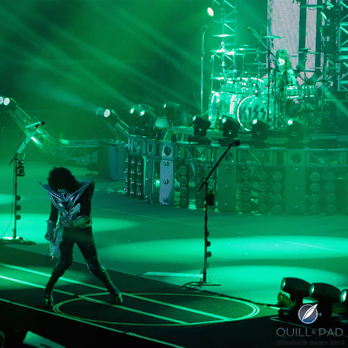 Eric Singer at his day job behind Kiss' drum kit