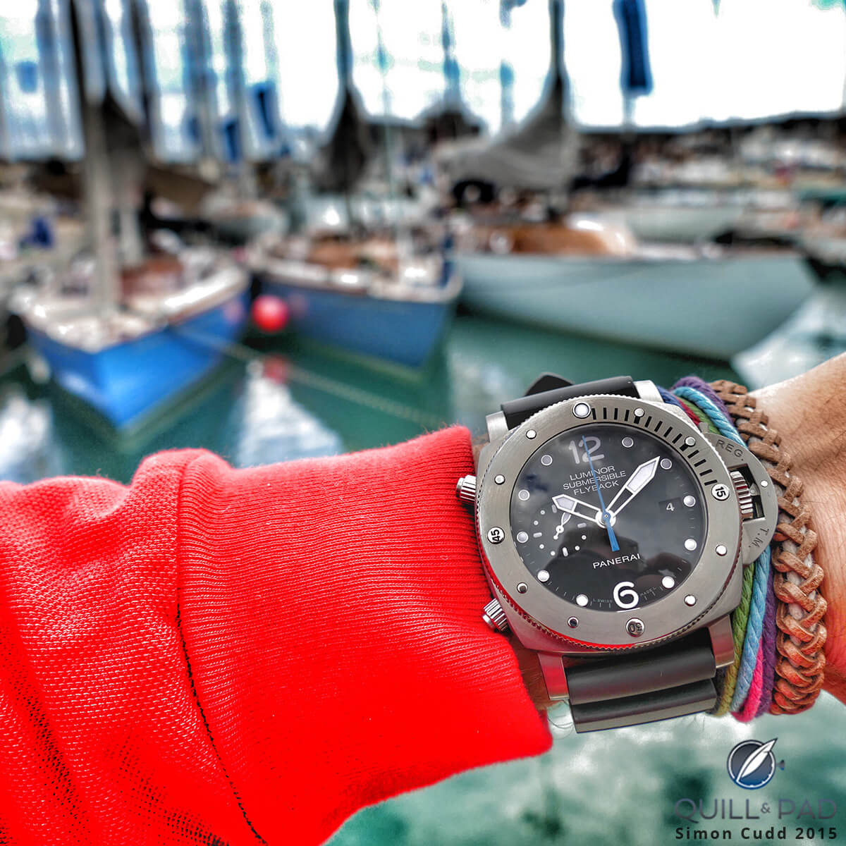 The Panerai Luminor Submersible 1950 3 Days Chrono Flyback Automatic Titanium (PAM 614) is incredibly light even though it boasts a 47 mm case