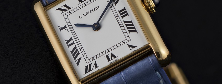 Cartier Tank with custom Camille Fournet strap