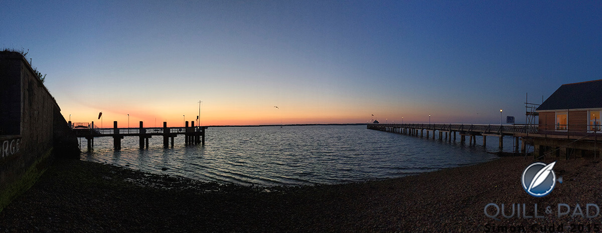 View across the Solent into Isle of Wight waters