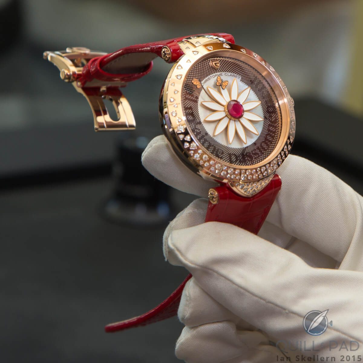 Christophe Claret Marguerite in pink gold with champagne-set diamonds (bubbling up)