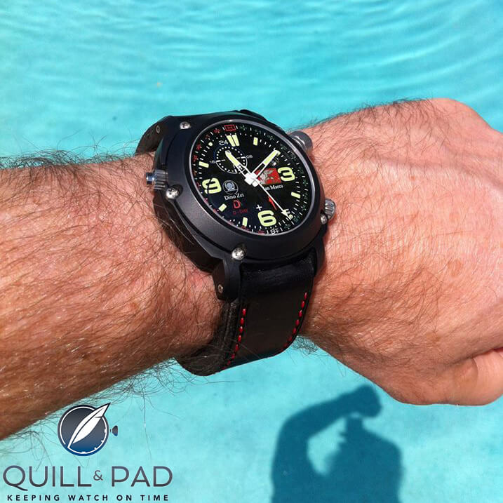 Eric Singer's Anonimo Dino Zei San Marco on the wrist
