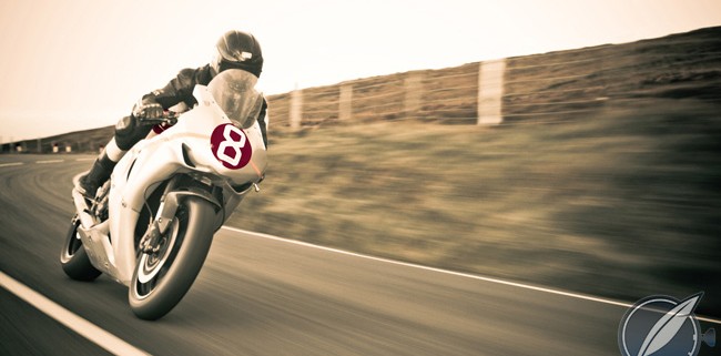 Guy Martin in the Isle of Man TT race