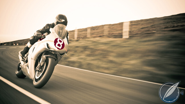 Guy Martin in the Isle of Man TT race