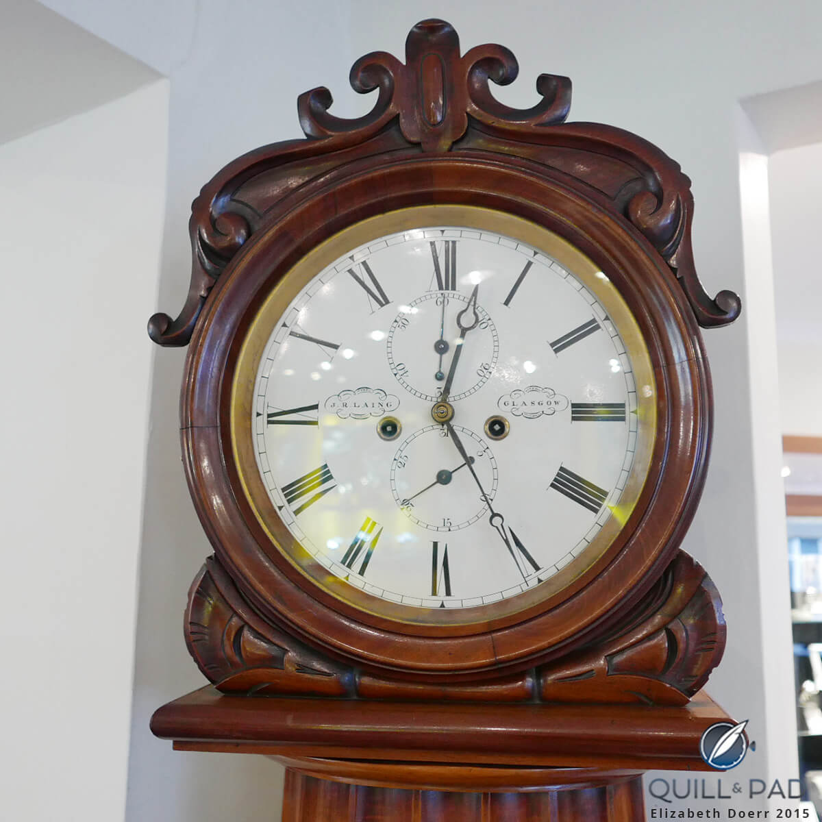 J.R. Laing clock at the Laing watch store in Edinburgh