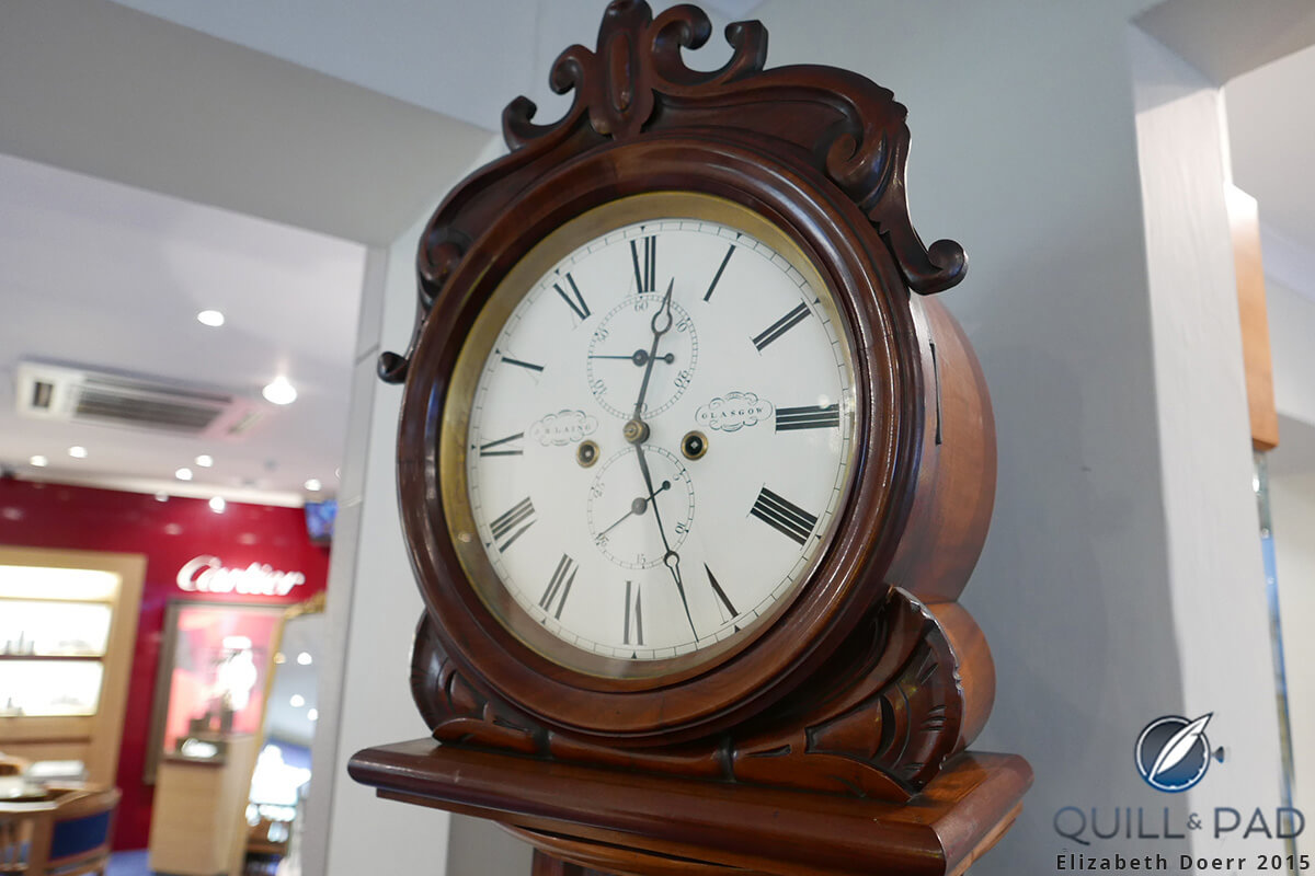 J.R. Laing clock at the Laing watch store in Edinburgh