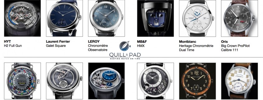 Mens watches entered in the 2015 Grand Prix d’Horlogerie de Genève
