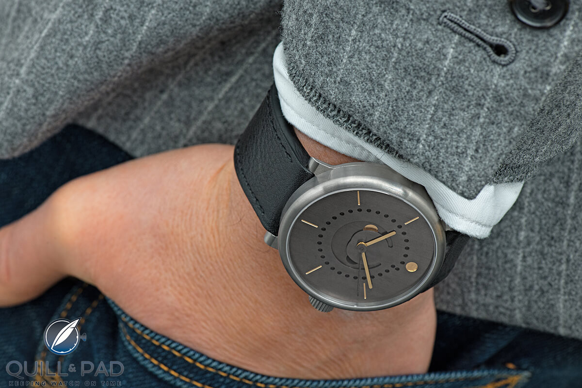 Ochs und Junior Moon Phase with patina dial