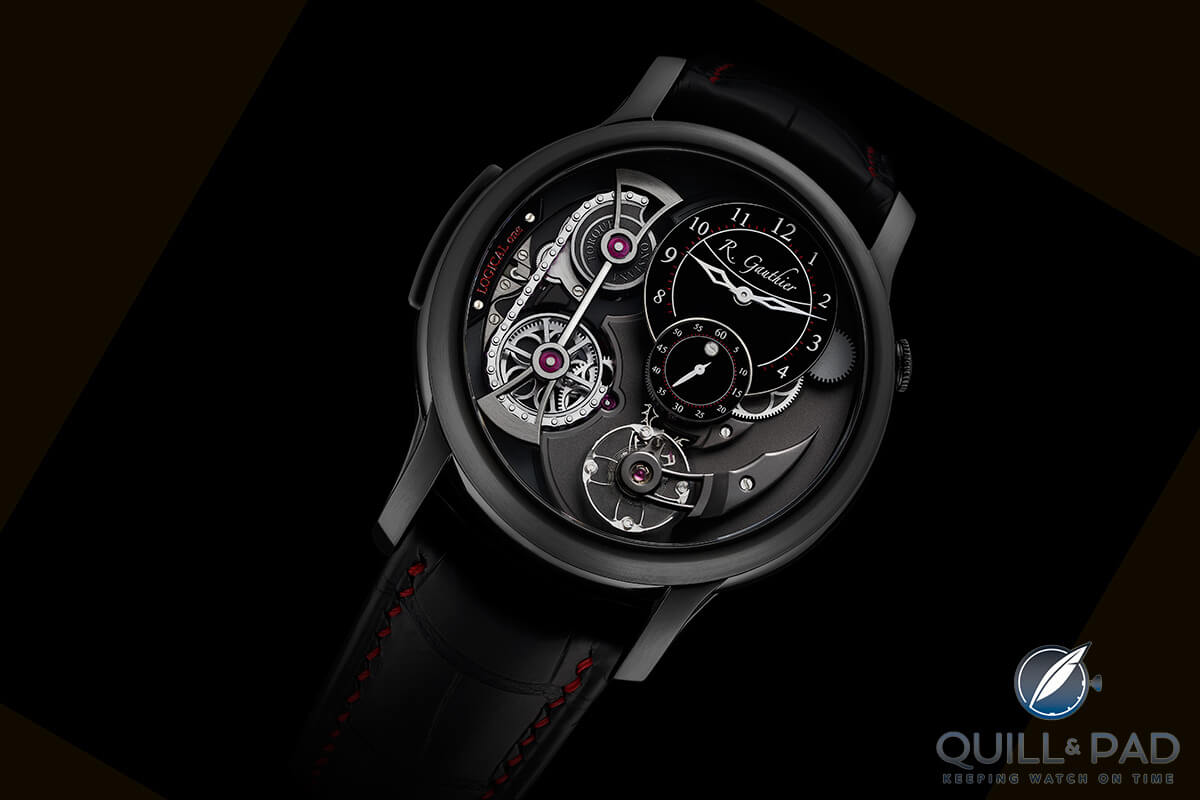 Black titanium-encased Romain Gauthier Logical One Black