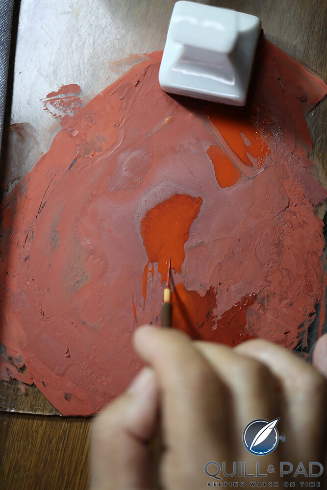 5.Hermes_Koma-Kurabe_Akae-painting Painting the Hermès Koma Kurabe dials