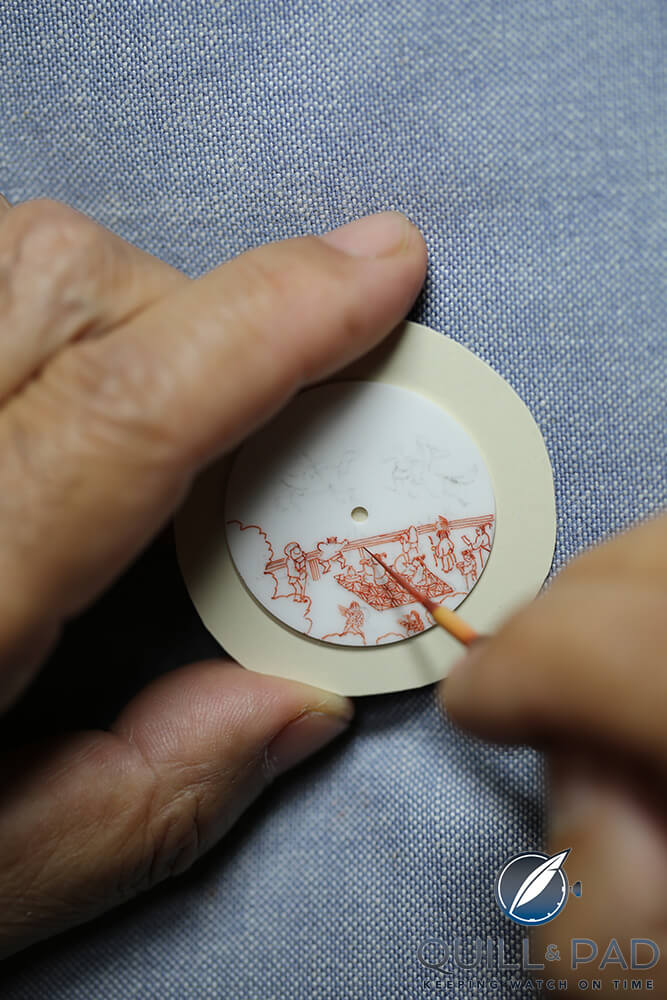 8.Hermes_Koma-Kurabe_Akae-painting_2 Partially finished Hermès Koma Kurabe dial